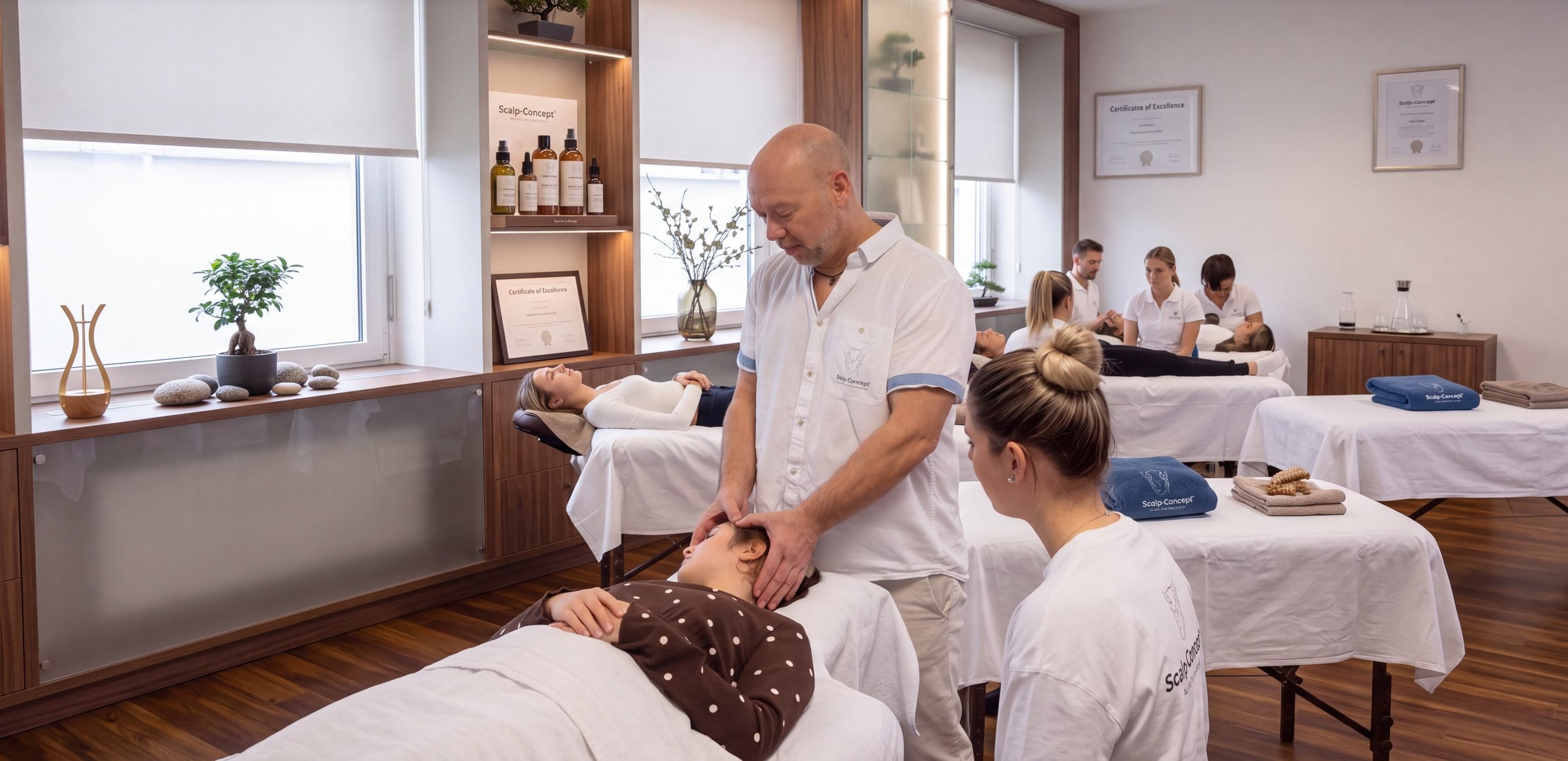Praktische Übung in einem Scalp-Concept® Kurs